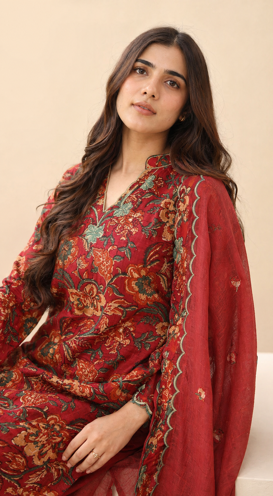 Somiya Premium Floral Pure Cotton Suit Set