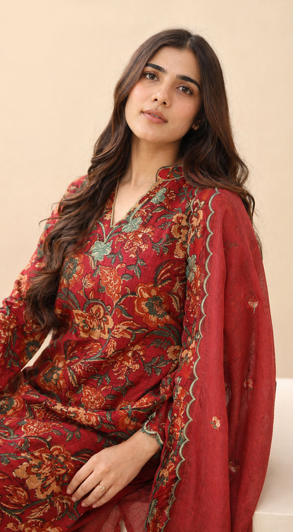 Somiya Premium Floral Pure Cotton Suit Set