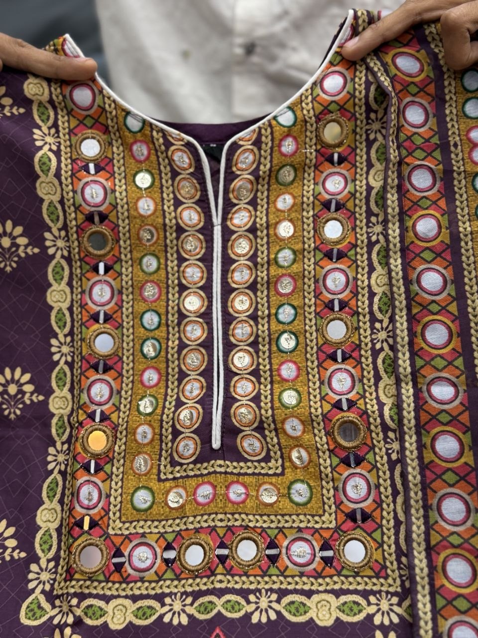 Designer Pure Burbary Silk Embroidered Suit Set with Chanderi Dupatta